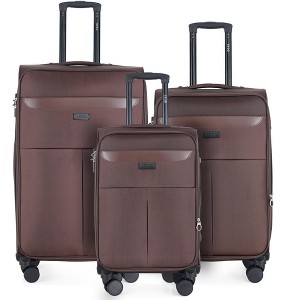 IZOD Liam Soft Shell Lightweight Expandable 3 Piece Luggage Set with 360° Dual Spinning Wheels and Combo Lock (28", 24", 20") - 1 of 4