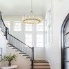 PAKOKULA 49.2 in. 16-Light Gold Wagon Wheel Chandelier with Clear Glass Shades, Modern Dimmable Fixture for Dining Room - 4 of 4