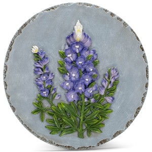 Nat & Jules Floral Colorful Dimensional Indoor Outdoor 12 inch Round Cast Resin Decorative Garden Stepping Stone, Patio, Walkway Sculpture Yard Art, - 1 of 4