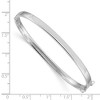 Black Bow Jewelry 4mm 14k White Gold High Polished Flat Hinged Bangle Bracelet - 4 of 4