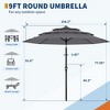 Outdoor 3 Tier Vented Large Market Table Umbrella, 9FT Patio 3 Tier Umbrella Canopy, Heavy Duty Patio Umbrellas 3 Tiers, 8 Ribs, Hand Crank - 4 of 4
