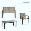 Sonkuki 4 Pieces Patio Furniture Chair Sets, Textilene Set Chairs with Table, - 3 of 4