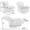 TiramisuBest Black Fax Leather Push Back Chair with Black for Recliners & Massage Chairs - 4 of 4