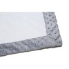 Bacati - Solid White with Solid Border Blanket (White/Grey Border) - 4 of 4