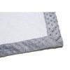 Bacati - Solid White with Solid Border Blanket (White/Grey Border) - image 4 of 4