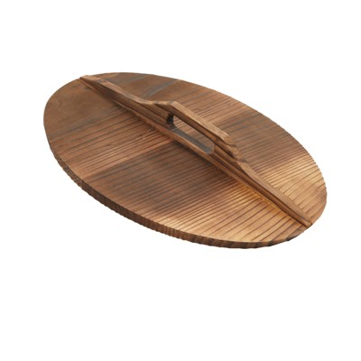 Juvale Wooden Wok Lid Cover with Handle for Kitchen (12.6 In)
