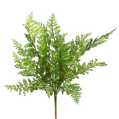 Vickerman 18" Artificial Green Fern Stem, Set of 3