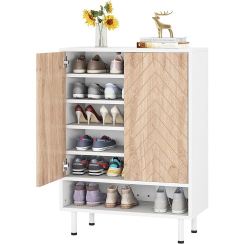 Tribesigns 6-Tier Shoe Cabinet with Door, Modern Shoe Storage Cabinet for Entryway Hallway - image 1 of 4