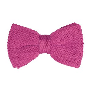 INSPIRE CHIC Men's Pre-Tied Adjustable Strap Solid Color Knitted Bow Ties - 1 of 4