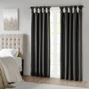 MAYEERTY 50x95" Blackout Twist Tab Total Blackout Window Curtain Panel for Living Room Black - 2 of 4