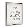 Stupell Industries Greatest Wealth Is Health Phrase, 25" x 31" - 3 of 4