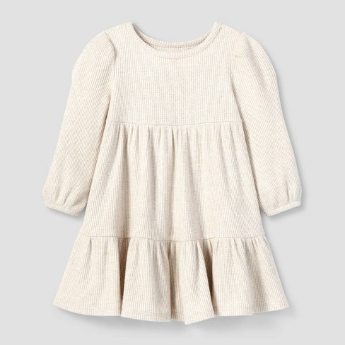 cream toddler dress