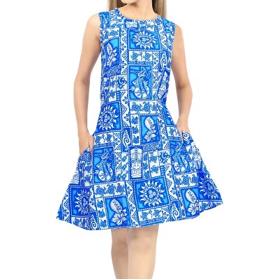 LA LEELA Women's Loose Mini Swimwear Vacation Dress Beach Cover Up Beachwear Hawaiian Party