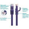 Monoprice Cat6 Ethernet Patch Cable - 10 Feet - Purple | Network Internet Cord - RJ45, Stranded, 550Mhz, UTP, Pure Bare Copper Wire, 24AWG - Flexboot - 3 of 4