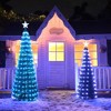 Yescom 6Ft Christmas Tree Prelit Artificial with Star Topper Top for Indoor/Outdoor Holiday Party Home Decoration Green - 2 of 4