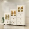 DOMETOUR 25.59' Folding Wardrobe, Magnetic Door, Plastic Cabinet with Wheels, 1 Wardrobe Layer, 3 Folding Boxes, 10 Hangers - 4 of 4