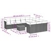 vidaXL Patio Sofa Set with Cushions Outdoor Furniture 12 Piece Poly Rattan - Beige and Cream - 3 of 4