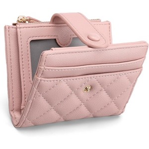 Clotth Womens Wallet - Slim RFID Blocking Wallet for Women PU Leather Bifold with Zipper Pocket Coin Purse with ID Window - 1 of 4