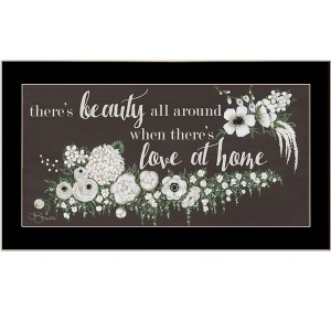 HomeRoots Love At Home Black Framed Print Wall Art - 1 of 3