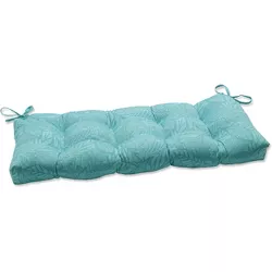 44"x18" Outdoor/Indoor Blown Bench Cushion Maven Lagoon Blue - Pillow Perfect