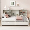 RISOKEYS Twin Size Daybed with Storage Drawers & Bookshelves - Sturdy Platform for Living Room,Guest Room - No Box Spring Needed - 3 of 4