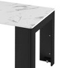 Gulches Extendable Smart Dining Table, 15.6"-59" with 3 Removable Leaves, Charging Ports & Storage, Black & Marble White - 3 of 4