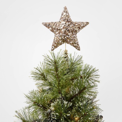 Small Sequined Star Christmas Tree Topper - Wondershop™ : Target