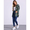 INSPIRE CHIC Women's Vintage Plaid Flannel Long Sleeve Button Down Collar With Pocket Casual Shirts - 3 of 4