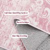 Pink Rugs for Bedroom Girls 9x12 Area Rug for Living Room Washable, Soft Vintage Damask Distressed Large Bedroom Rugs Boho Indoor Floor Carpet - 3 of 4