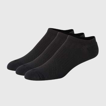 Hanes Premium Men's Cushioned No Show Socks 3pk - Black 6-12 : Target