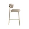 Meridian Furniture,Lupita Taupe Vegan Leather Counter Stool, Set of 2 - 3 of 4