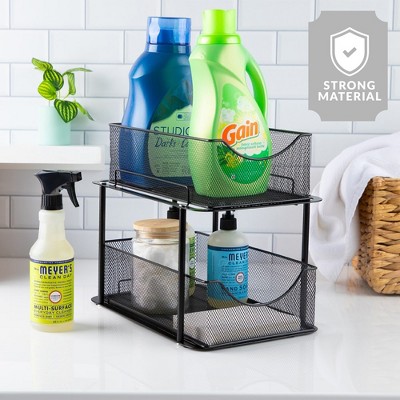 Sorbus 2 Tier Baskets with Mesh Sliding Drawers - Ideal Cabinet, Pantry, Under the Sink, etc - Great for Bathroom, Kitchen, Office, etc. — фото 7