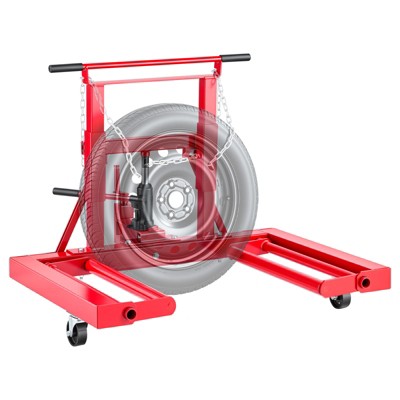 VEVOR Hydraulic Wheel Dolly, 1500LBS Heavy Duty Steel Dual-Wheel Tire ...