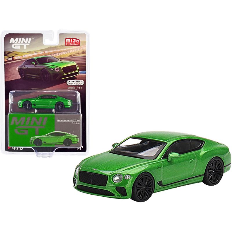 2022 Bentley Continental GT Speed Apple Green Metallic Limited Ed to 1200 pcs 1/64 Diecast Model Car by True Scale Miniatures, 1 of 5