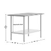 Flash Furniture Stainless Steel 18 Gauge Prep and Work Table with Undershelf - NSF Certified - 4 of 4