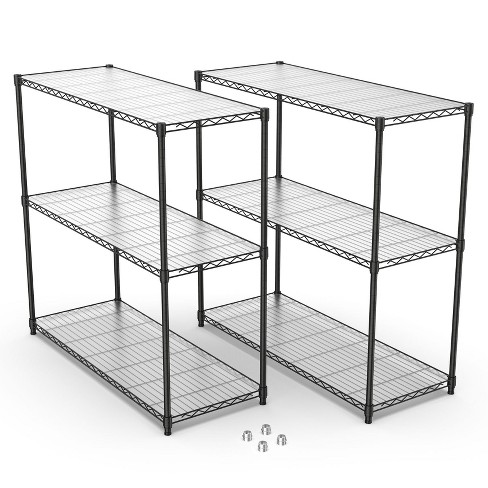 NicBex 2PCS 47.20" 3-Tier Bookshelf with Adjustable Metal Shelves Bookcases for Living Room Home Office - image 1 of 4