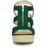 Allegra K Women's Platform Heels Slingback Zipper Wedge Sandals - 2 of 4