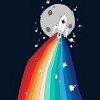 Adult Design By Humans Rainbow Pride Rocket to the Moon By noeldelmar Tank Top - 2 of 2