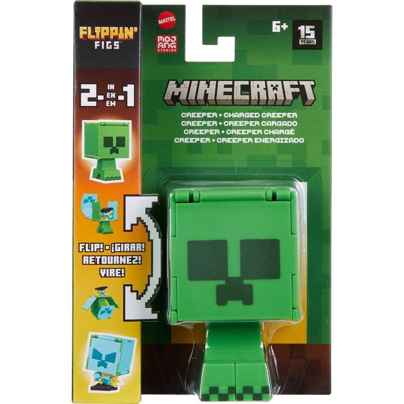 Minecraft Creeper to Charged Creeper Flippin&#39; Figs Action Figure, 1 of 8