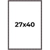PosterPalooza | Slim Profile Brown Picture Frame - UV Acrylic, Foam Board Backing, Hanging Hardware - 2 of 4