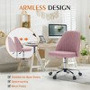 CAVINAS Armless Home Office Desk Chair with Wheels, Adjustable Swivel Task Chair, Ergonomic Office Chair, Computer Chair Vanity Chair - 3 of 4