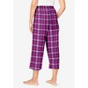 Dreams & Co. Plus Size Woven Sleep Capri Pant - 3 of 4