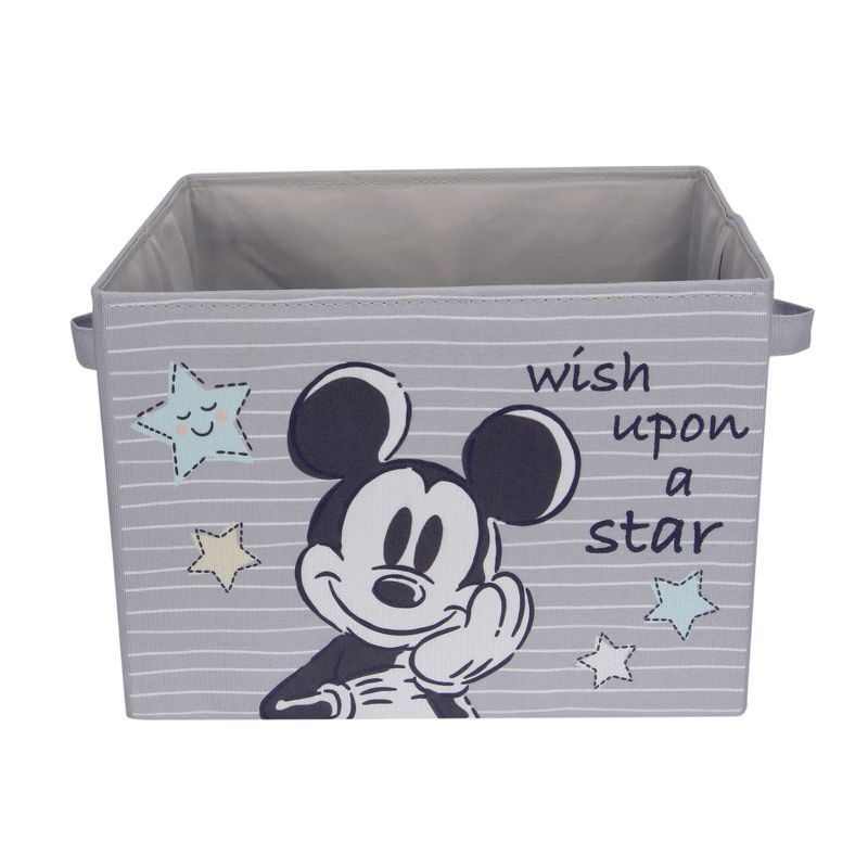 Lambs & Ivy Disney Mickey Mouse Gray Foldable Storage Basket/Container/Bin, 2 of 5