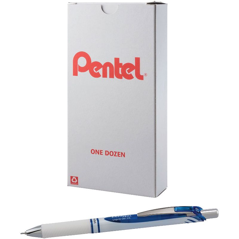 Pentel EnerGel Pearl Gel Pens Blue Ink Dozen BLN77PW-C, 1 of 6