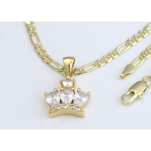 Aria Jeweler Chain with Gold Diamond Crown Pendant - 1 of 4