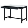 CAVINAS Dining Table Set Modern Faux Marble Bar Table Set with Storage Drawers and Padded Stools for Kitchen - 4 of 4