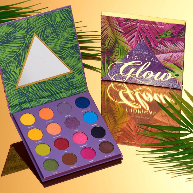 Color Story Pressed Pigment Eyeshadow Palette - Tropical Glow - 0.54oz, 6 of 11