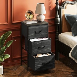 Dresser with 3 Drawers, Fabric Nightstand, Organizer Storage Dresser for Bedroom, Hallway, Entryway, Closets - 1 of 4