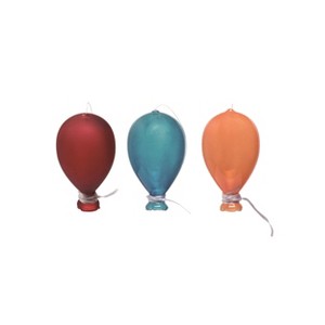 Transpac Small Glass Hanging Balloon Set of 3 Spring Home Decorations - 1 of 1