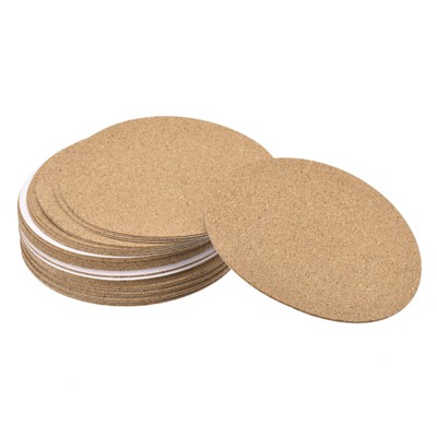 Unique Bargains Cork Durable Heat Resistant Round Coasters for Tableware